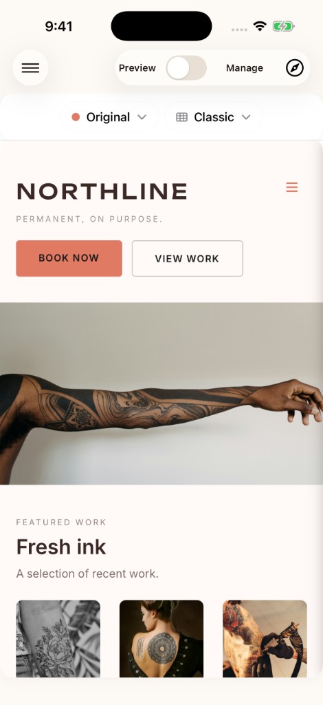 Bookking website builder